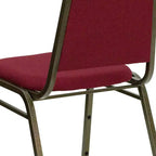 Silla de comedor apilable trasera trapezoidal Emma and Oliver - Asiento de 1.5" de grosor