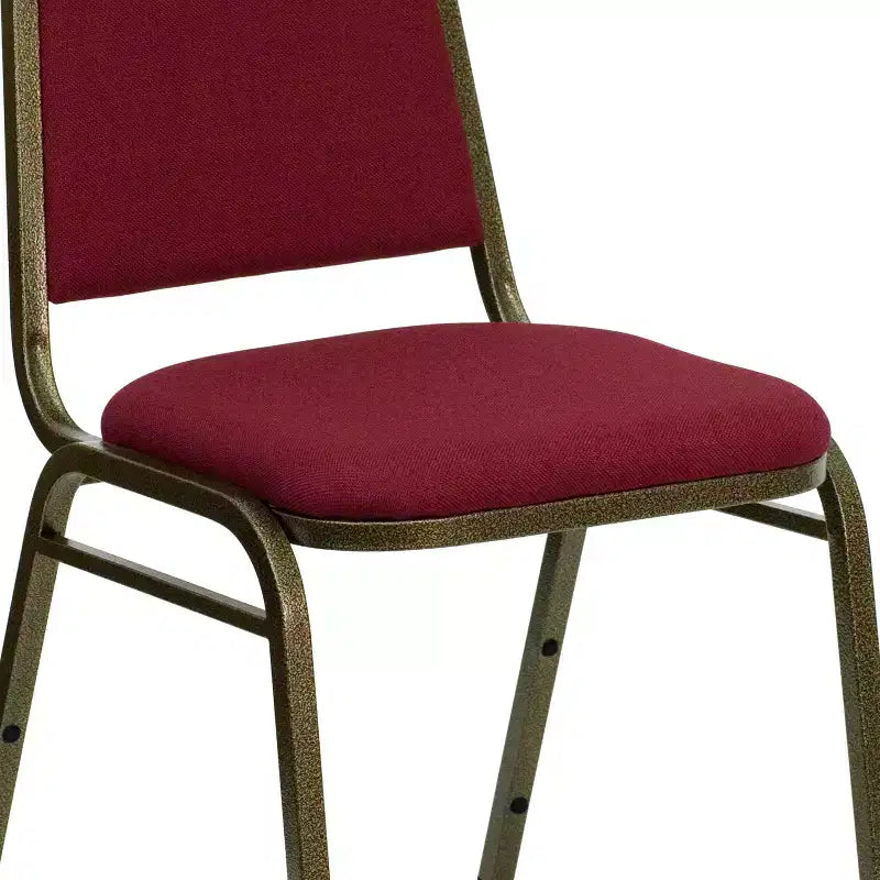 Silla de comedor apilable trasera trapezoidal Emma and Oliver - Asiento de 1.5" de grosor