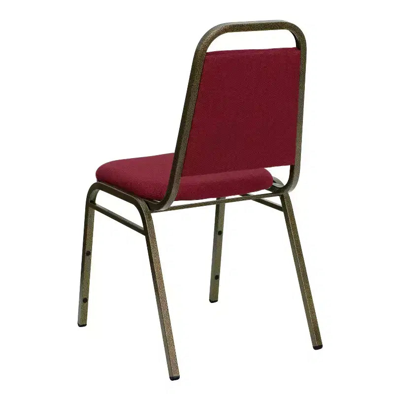 Silla de comedor apilable trasera trapezoidal Emma and Oliver - Asiento de 1.5" de grosor