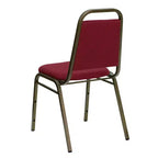 Silla de comedor apilable trasera trapezoidal Emma and Oliver - Asiento de 1.5" de grosor