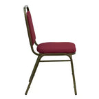 Silla de comedor apilable trasera trapezoidal Emma and Oliver - Asiento de 1.5" de grosor