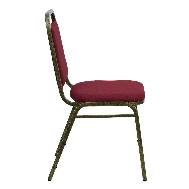 Silla de comedor apilable trasera trapezoidal Emma and Oliver - Asiento de 1.5" de grosor
