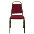 Silla de comedor apilable trasera trapezoidal Emma and Oliver - Asiento de 1.5" de grosor