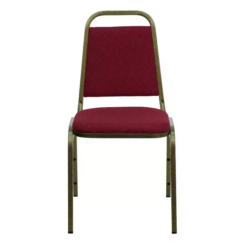 Silla de comedor apilable trasera trapezoidal Emma and Oliver - Asiento de 1.5" de grosor