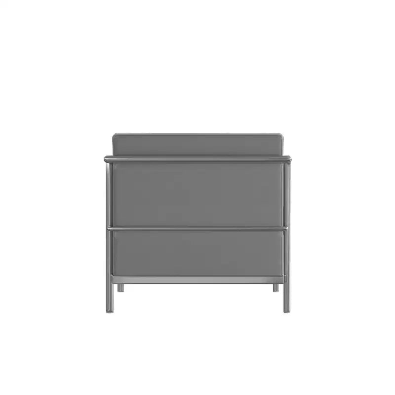 Silla Emma y Oliver Contemporánea de Cuero Sintético con Estructura de Doble Barra