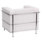 Silla Emma y Oliver Contemporánea de Cuero Sintético con Estructura de Doble Barra