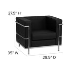 Silla Emma y Oliver Contemporánea de Cuero Sintético con Estructura de Doble Barra
