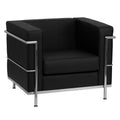 Silla Emma y Oliver Contemporánea de Cuero Sintético con Estructura de Doble Barra