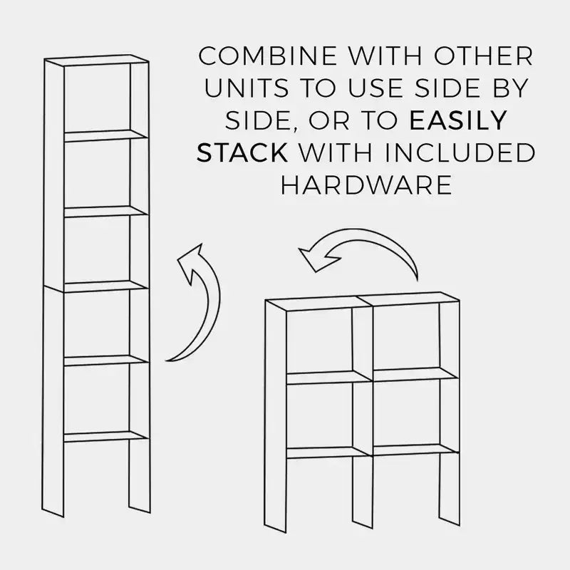 ClosetMaid 895600 Organizador Decorativo Apilable de 2 Cubos para el Hogar de 31 Pulgadas, Espresso (Paquete de 2)