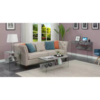 Escritorio de cristal Uptown de Breighton Home con cajón, 36