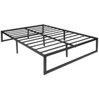 Emma and Oliver 14 Inch Twin Metal Platform Bed Frame/Steel Slat Support/No Box Spring Needed