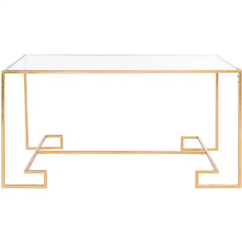 Burton Coffee Table - FOX2582A - Gold/Clear - Safavieh Couture