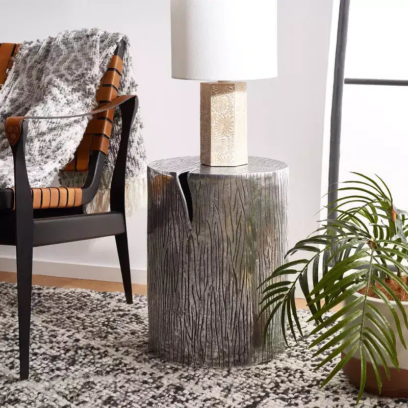 Taburete Forrest de metal - FOX5517A - Plateado - Safavieh Couture