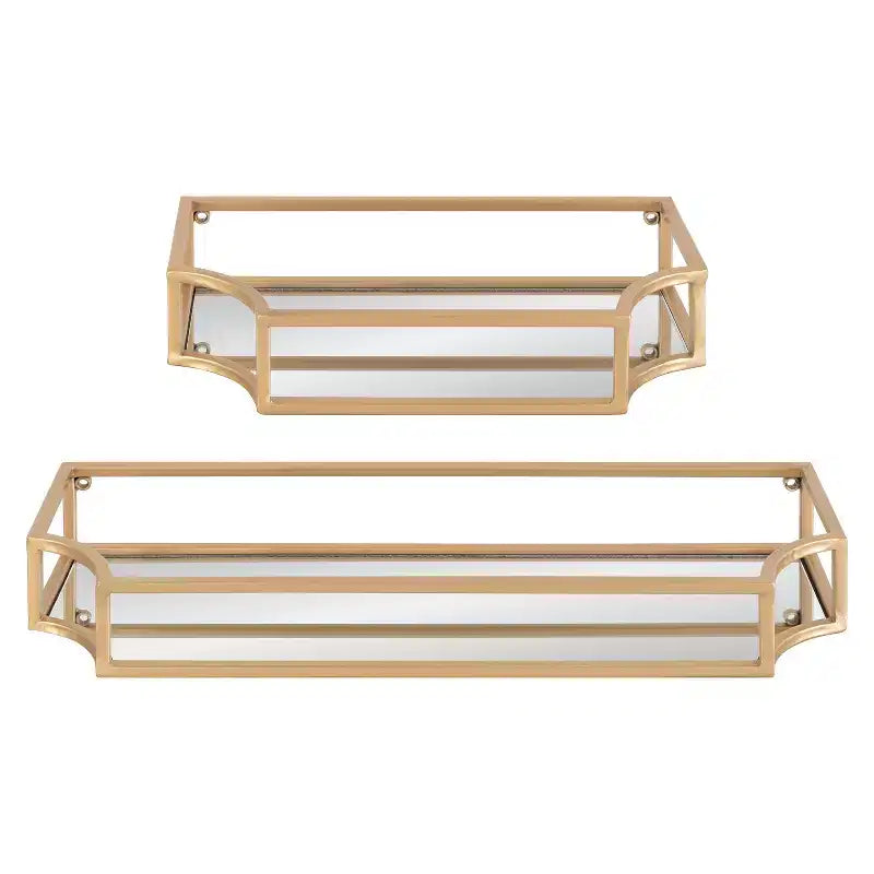 Juego de 2 estantes de pared de metal Ciel - Kate & Laurel All Things Decor