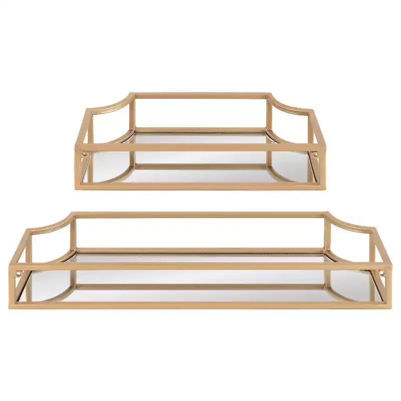 Juego de 2 estantes de pared de metal Ciel - Kate & Laurel All Things Decor