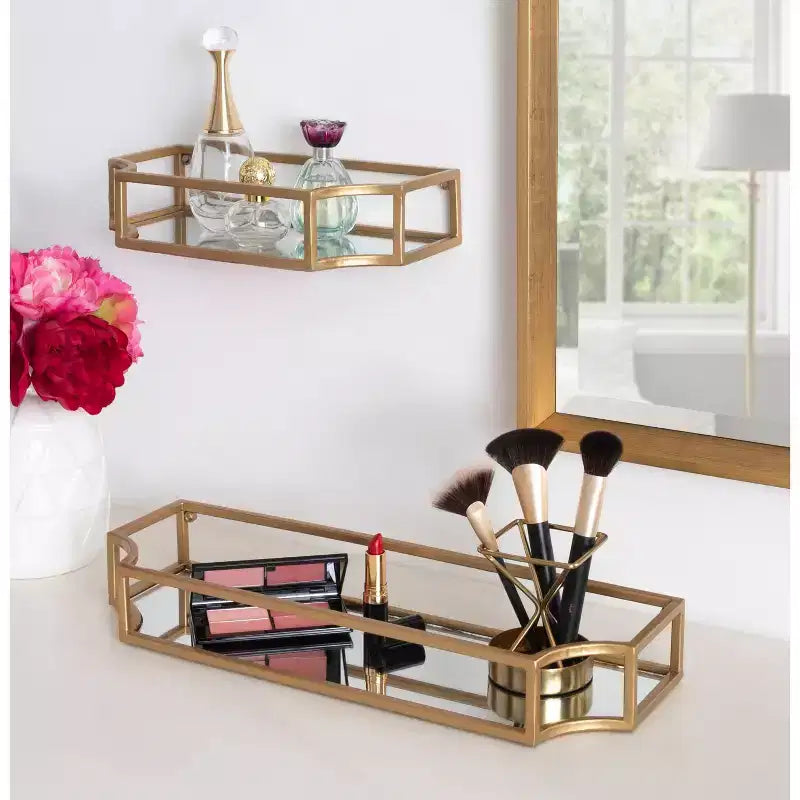 Juego de 2 estantes de pared de metal Ciel - Kate & Laurel All Things Decor