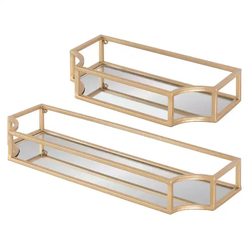 2pc Ciel Metal Wall Shelf Set - Kate & Laurel All Things Decor