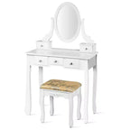 Costway Tocador Mesa de Maquillaje 5 con Taburete