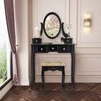 Costway Tocador Mesa de Maquillaje 5 con Taburete