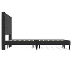 Glenwillow Home Pax - Estructura de cama tapizada tipo plataforma, elegante cabecera tipo ala, base para colchón, no necesita somier, fácil montaje