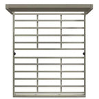 Glenwillow Home Pax - Estructura de cama tapizada tipo plataforma, elegante cabecera tipo ala, base para colchón, no necesita somier, fácil montaje