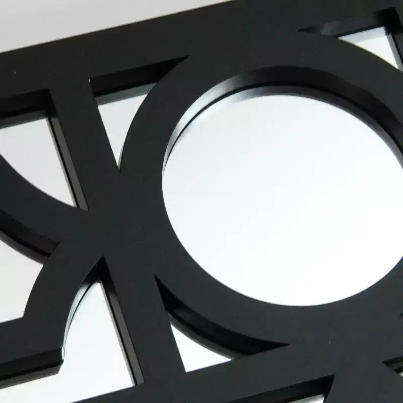 Espejo de pared rectangular con marco negro y estilo geométrico Northlight de 29,5 pulgadas
