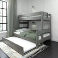 Cama litera doble sobre matrimonial estilo casa de campo Max & Lily con nido
