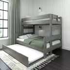 Cama litera doble sobre matrimonial estilo casa de campo Max & Lily con nido