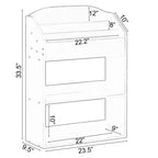 Estantería moderna de madera Basicwise con estante, para sala de juegos, dormitorio, sala de estar y oficina