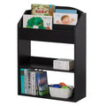 Basicwise Modern Wooden Storage Bookcase with Shelf, Playroom Bedroom Living and Office