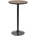 HOMCOM Mesa de bar rústica industrial de 41H, mesa de pub con tapa de madera de olmo y base de metal