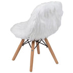 Emma and Oliver Sillón decorativo infantil de pelo sintético con diseño de perro, paquete de 4 unidades - Silla de escritorio - Silla para sala de juegos