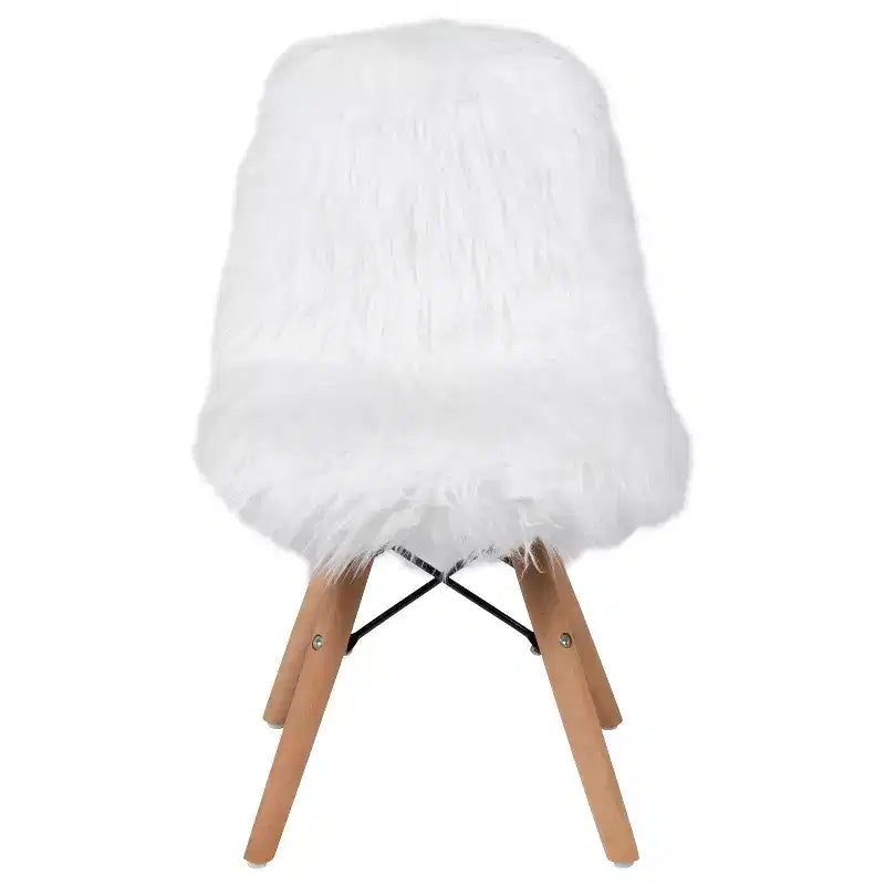 Emma and Oliver Sillón decorativo infantil de pelo sintético con diseño de perro, paquete de 4 unidades - Silla de escritorio - Silla para sala de juegos