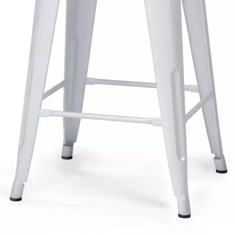 Juego de 4 taburetes de bar Josephine de 24" de metal y madera a la altura de la encimera - WyndenHall