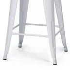 Juego de 4 taburetes de bar Josephine de 24" de metal y madera a la altura de la encimera - WyndenHall