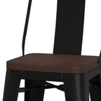 Juego de 4 taburetes de bar Josephine de 24" de metal y madera a la altura de la encimera - WyndenHall