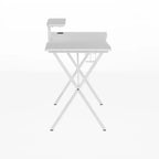 Escritorio de juegos BlackArc con superficie laminada y estructura de acero - Soporte para tazas desmontable, gancho para auriculares y soporte para smartphone/monitor