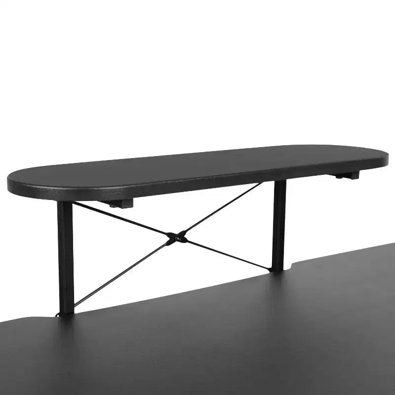 Escritorio de juegos BlackArc con superficie laminada y estructura de acero - Soporte para tazas desmontable, gancho para auriculares y soporte para smartphone/monitor