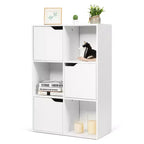 Costway Estantería de 6 cubos, estante de almacenamiento de madera, estantería divisora de ambientes, organización