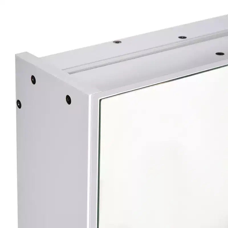 Armario de Medicinas LED kleankin, Organizador de Tocador de Baño Montado en la Pared con Espejo, Interruptor Táctil Regulable, Tres Puertas y Carga USB, Blanco