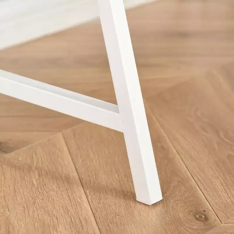 Escritorio HOMCOM para oficina en casa, escritorio para computadora para espacios pequeños, mesa de estudio con cajón y estantes de almacenamiento