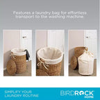 Cesto de ropa sucia BirdRock Home Seagrass con forro - Natural