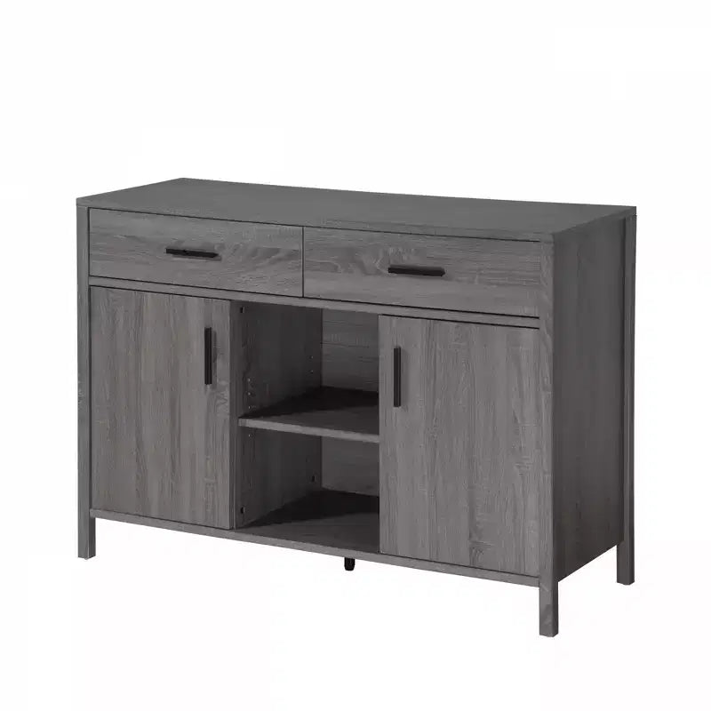 FC Design Aparador con Alacena de Almacenamiento de 47W, Armario Auxiliar para Comedor, Mesa Buffet con Dos Alacenas y Cajones