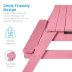 Mesa de picnic 3 en 1 para niños de Best Choice Products, para actividades al aire libre con arena y agua, con sombrilla