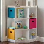 Armario RiverRidge Kids' Corner Playroom con 6 compartimentos de almacenamiento de juguetes y 3 estantes en ángulo