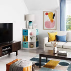 Armario RiverRidge Kids' Corner Playroom con 6 compartimentos de almacenamiento de juguetes y 3 estantes en ángulo