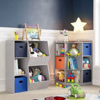 Armario RiverRidge Kids' Corner Playroom con 6 compartimentos de almacenamiento de juguetes y 3 estantes en ángulo