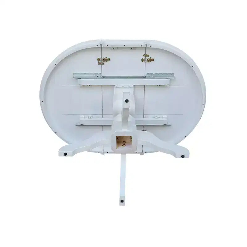 Mesa de comedor de pedestal Kent Round Top de 36 pulgadas con 12 hojas - International Concepts