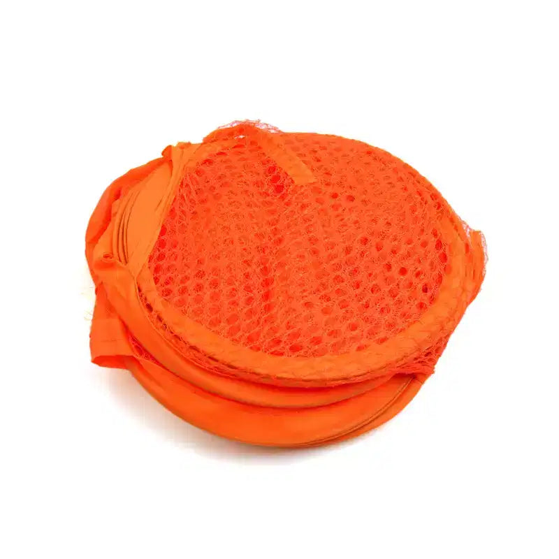 Unique Bargains Bolsa de malla plegable para ropa sucia Cesto de ropa Organizador Naranja 19.68 Altura