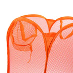 Unique Bargains Bolsa de malla plegable para ropa sucia Cesto de ropa Organizador Naranja 19.68 Altura